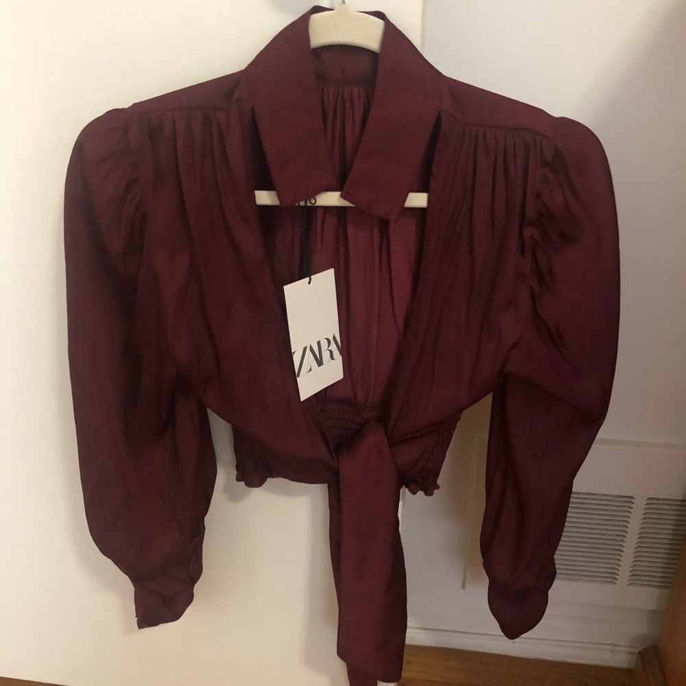 Zara cropped blouse, small